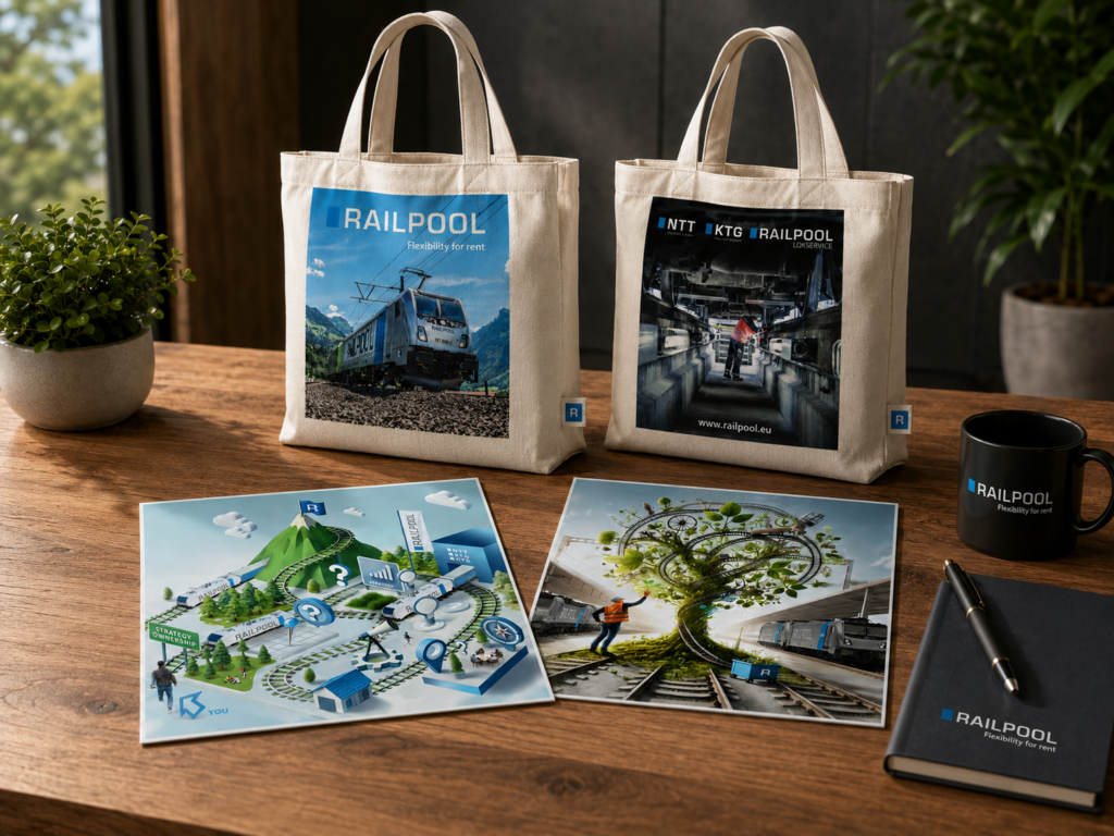Grafikdesign für RAILPOOL | Werbeagentur dmp